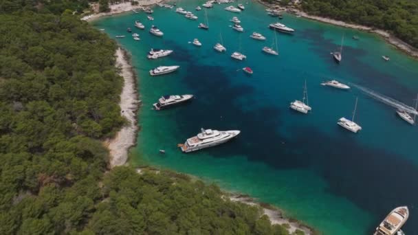 Aerial Shot Hvar Island Croatia Europe — Stock Video