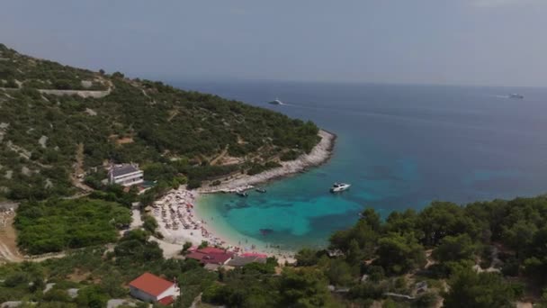 Aereo Girato Dell Isola Hvar Croazia Europa — Video Stock