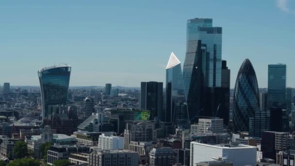 Vue Aérienne Ville Londres Avec Des Gratte Ciel Des Bureaux — Video