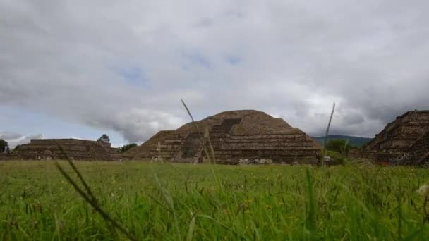 Піраміда Сонця Місяць Теотіуакан Мексика Стародавній Зеніт — стокове відео