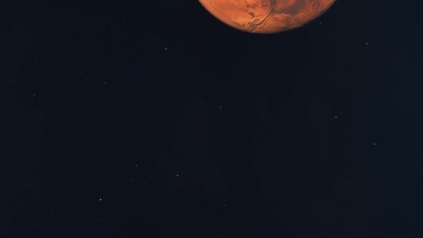 Aufnahme Des Roten Planeten Auf Dem Mars Der Sich Sichtweite — Stockvideo