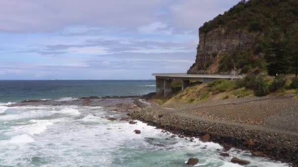 Início Sea Cliff Bridge Nova Gales Sul Austrália — Vídeo de Stock