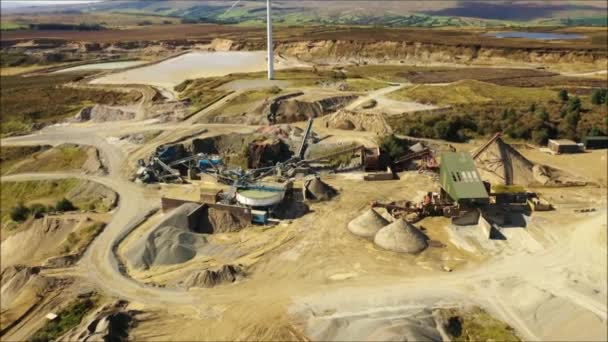 Rekaman Udara Dari Tambang Pasir Irlandia Utara — Stok Video