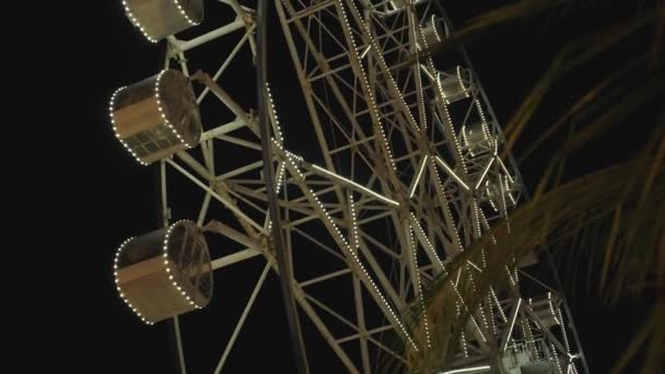 Noites Parque Diversões Shopping Ásia Pela Baía — Vídeo de Stock