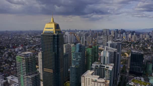 Skyline Manila Från Ortigas Center — Stockvideo