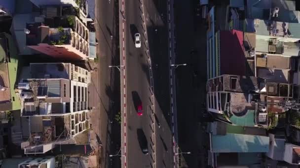 Drone Shots Chi Minh City Saigón Por Mañana Vietnam — Vídeos de Stock