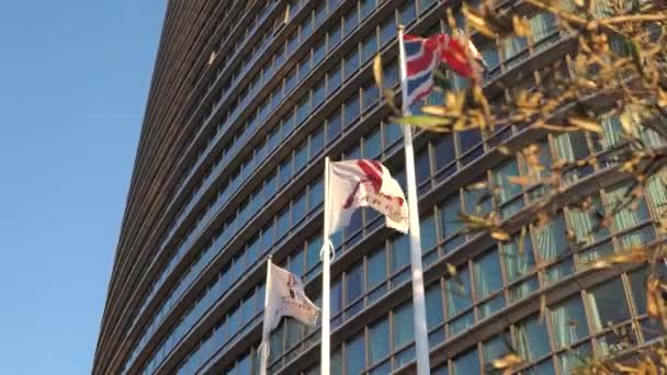 Canary Wharf Londra Regno Unito Luglio 2022 Panning Che Stabilisce — Video Stock