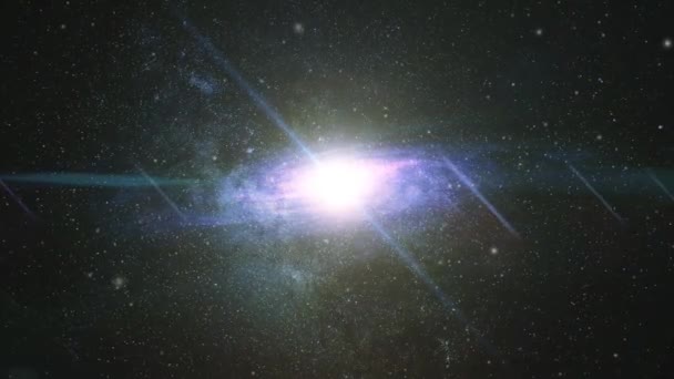 Galaxia Con Centro Brillante Medio Universo — Vídeo de stock