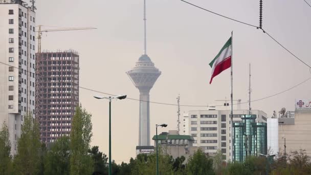 City Shots Capital Iran Tehran Landscape Skyline Landmarks Traffic — Stock Video