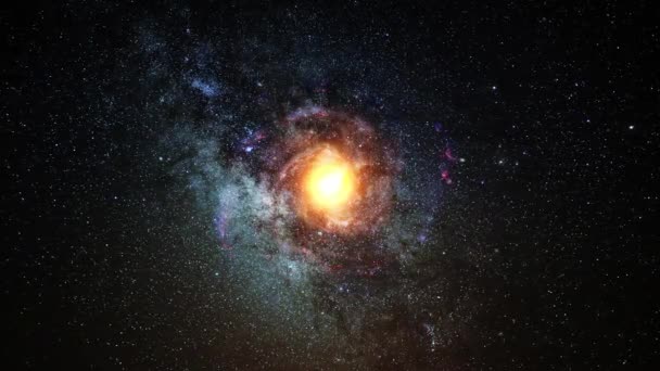 Vista Delle Galassie Che Ruotano Nell Universo — Video Stock