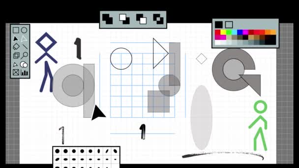 Arte Vetorial Uma Interface Aplicativo Design Mockup Desenho Gráfico Ilustração — Vídeo de Stock