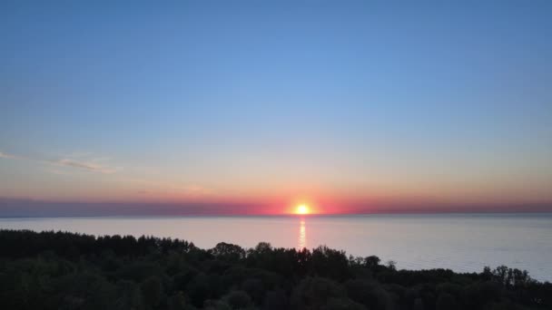 Hermoso Reflejo Puesta Del Sol Agua Mar — Vídeos de Stock