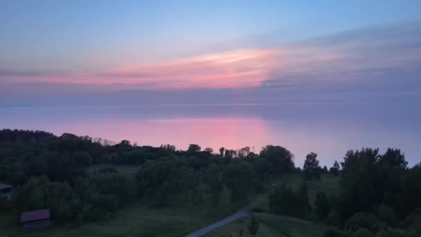 Piękny Zachód Słońca Nad Morzem Bałtyckim Lato — Wideo stockowe