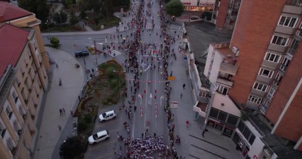 Licidersko Srce Children Folklore Festival Uzice Sérvia Vista Aérea Crianças — Vídeo de Stock