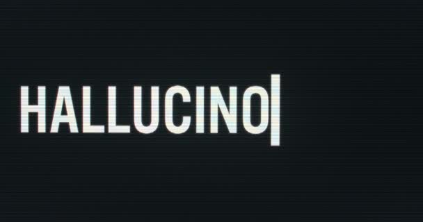 Primer Plano Alucinógenos Que Escriben Monitor Computadora Vintage Con Cursor — Vídeos de Stock