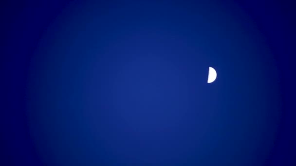 Decrescent Phase Moon Decrescent Moon Sky Moving Away — Stock Video