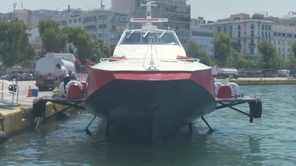 Vliegende Dolfijn Passagier Hydrofoil Ferry Slaapromp Ontwerp — Stockvideo