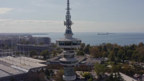 ギリシャテッサロニキの電気通信塔 Ote — ストック動画