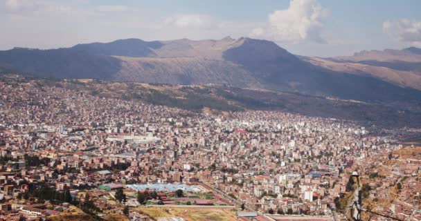 Légi Felvétel Cityscape Cusco — Stock videók