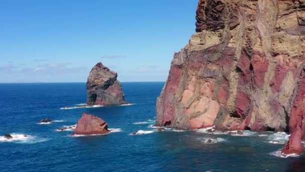 Vista Aérea Parte Eatsern Madeira Ponta Loureno — Vídeo de Stock