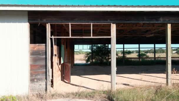 Abandoned Stable Still Film Color Edit — Stock Video