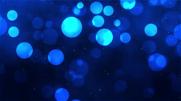 Animated Background Lights Light Particles Blurred Background Abstract Animation Blue — Stock Video