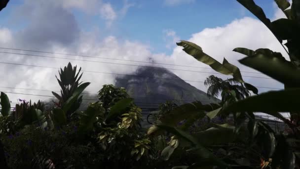 Arenal Vulkán Fortuna Costa Rica Közép Amerika Hegyek Trópusi Dzsungel — Stock videók