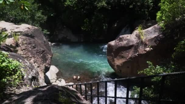 Malebný Vodopád Las Chorreras Libérie Kostarika Cestovní Destinace Turistické Místo — Stock video