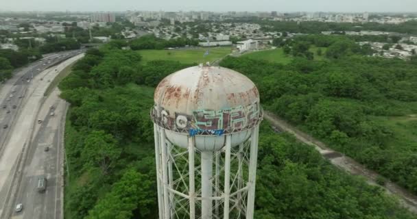 Oso Blanco Penitentiary Water Tank San Juan Puerto Rico Next — Stock Video