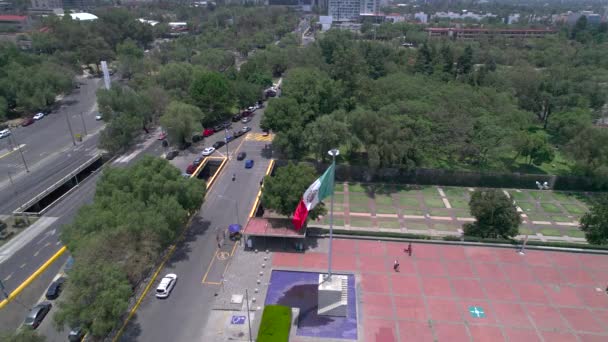 Statisk Utsikt Över Den Mexikanska Flaggan Med Lite Vind Mexico — Stockvideo