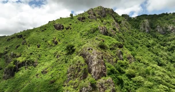 Montaña Cayey Puerto Rico Soleado Día Cielo Azul Tetas Cayey — Vídeos de Stock