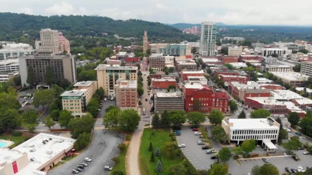 Drone Video Beautiful Buncombe County Sądu Berry Temple United Methodist — Wideo stockowe