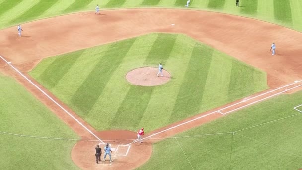 Ballpark Baseball Stadium Stands Bleachers View Professional Major League Match — Video Stock
