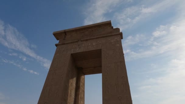 Ворота Птолемея Великі Пілони Або Вхідні Ворота Храму Хонсу Карнак — стокове відео