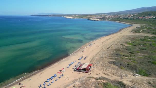 Pequeño Bar Una Playa Virgen Cerdeña Italia — Vídeos de Stock