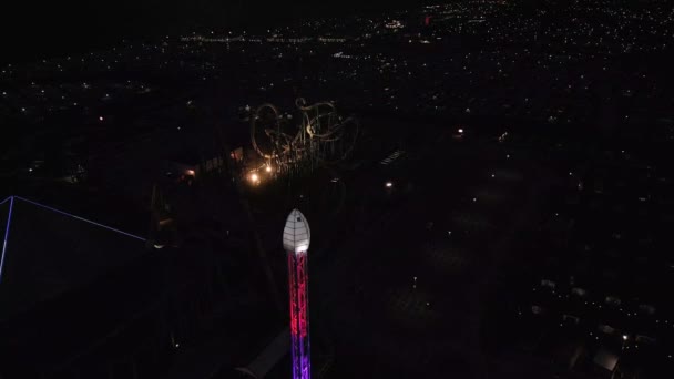 Imágenes Aéreas Aviones Tripulados Del Parque Atracciones Fantasy Island Por — Vídeos de Stock