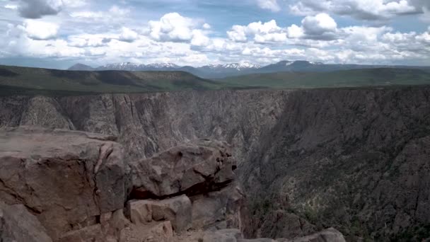 Black Canyon Gunnison National Park West Rocky Mountains Colorado Aerial — Vídeo de stock