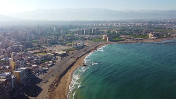 Drone Skott Tripoli Stad Den Största Staden Norra Libanon — Stockvideo