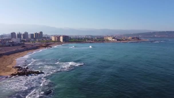 Luftaufnahme Von Tripolis Der Größten Stadt Nördlichen Libanon — Stockvideo