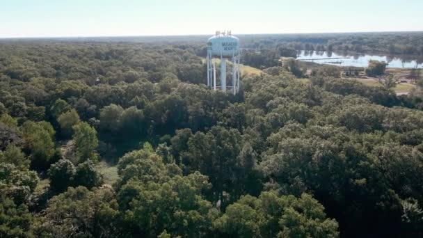 Empurrando Para Torre Água Muskegon Heights — Vídeo de Stock