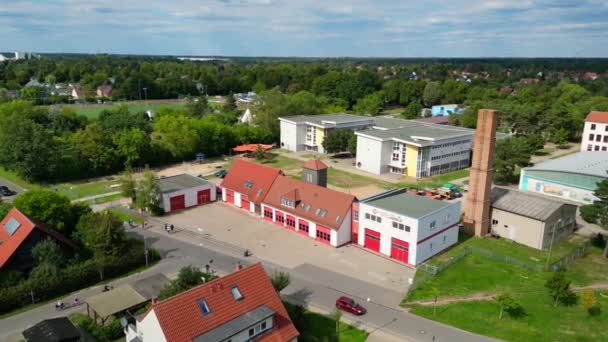 Ağustos 2022 Brieselang Brandenburg Almanya Sında Bir Itfaiye Teşkilatının Hava — Stok video
