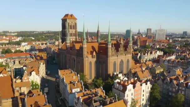 Cinematic Aerial View Mary Basilica Літо — стокове відео