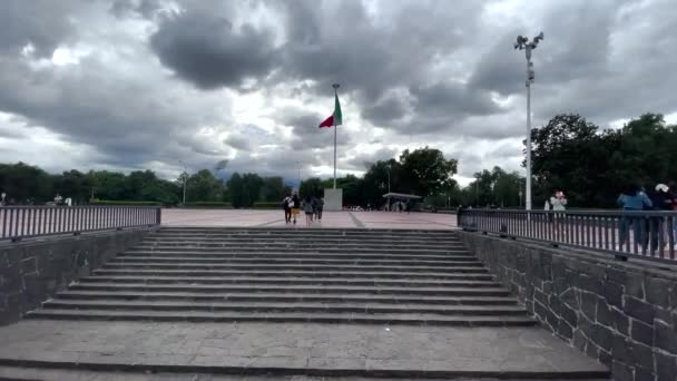 Colpo Scale Ingresso Principale Alla Città Universitaria Unam — Video Stock