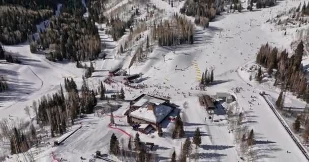 Park City Utah Aerial V67 Πουλιά Θέα Μάτια Τραβήξτε Έξω — Αρχείο Βίντεο