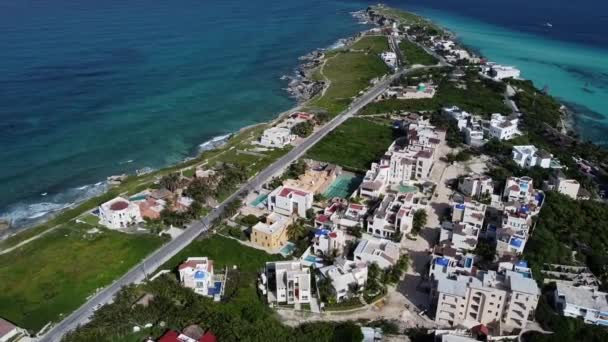 Hava Aracı Güneşli Bir Günde Meksika Nın Quintana Roo Kentindeki — Stok video