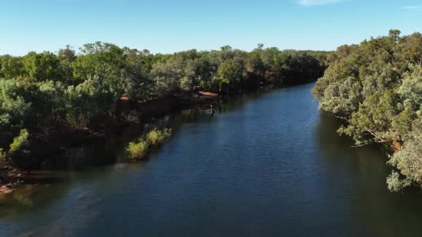 Kuzey Batı Avustralya Daki Kimberley Den Akan Güzel Bir Nehir — Stok video