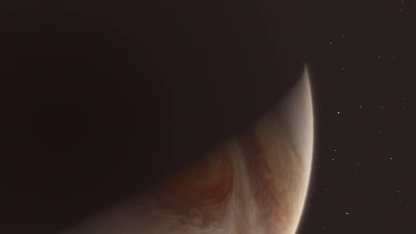 Timelapse Apropie Planeta Gigant Gaz Jupiter Big Red Eye Storm — Videoclip de stoc