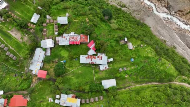 Peru Machu Picchu Giden Yolda Bir Loca Hostal Kamp Otel — Stok video