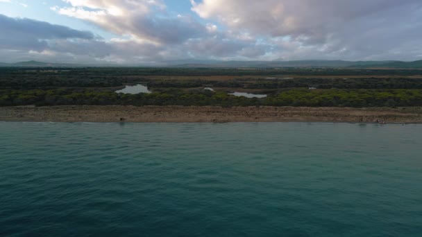 Toscane Italie Cinéma Balnéaire Boucle Vidéo Transparente Par Coucher Soleil — Video