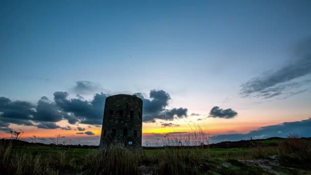 Paysage Naturel Coucher Soleil Sur Île Guernesey Dans Manche — Video